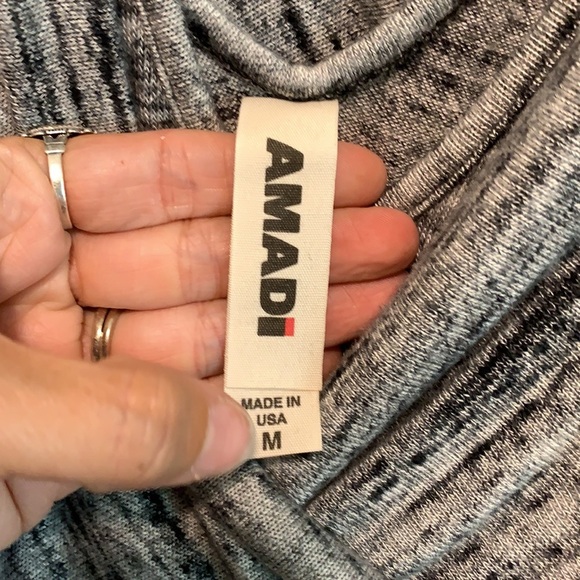 Anthropologie Amadi Lola 3/4 Sleeve Gray Wrap Dress Made in the USA - Picture 4 of 9